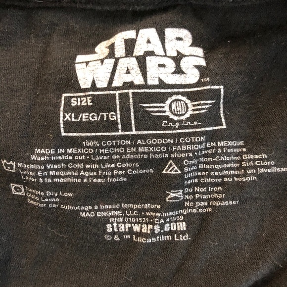 Star Wars men’s Darth Vader neon sign s/s t-shirt - Picture 4 of 4